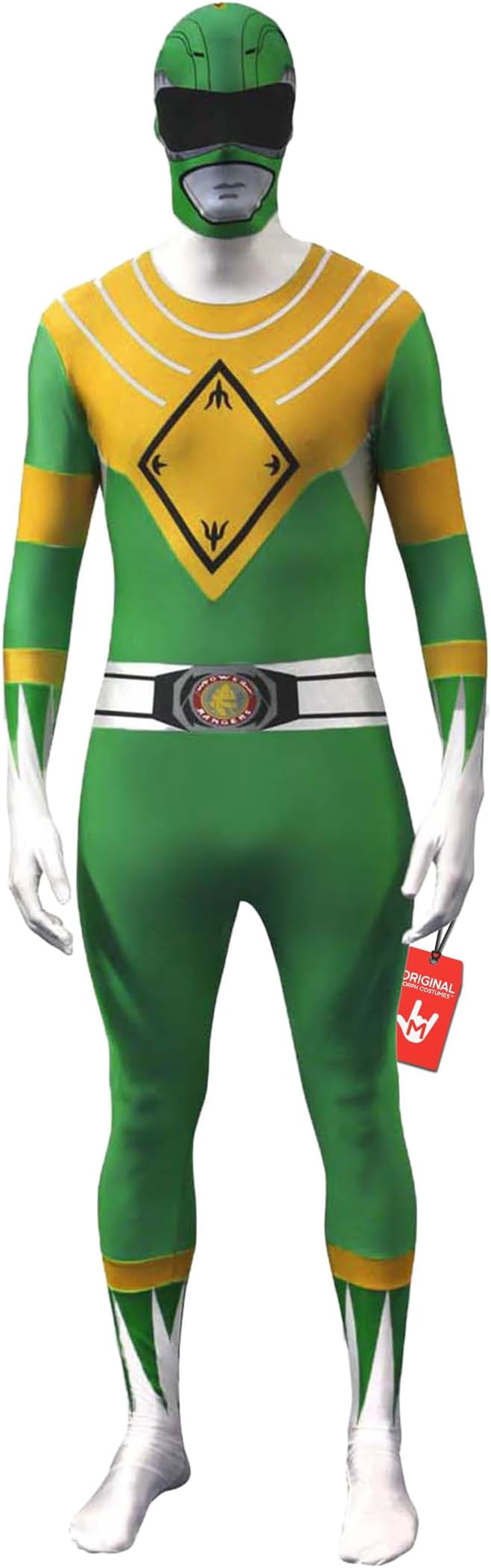 suits Adult Green Power Ranger suit Mens Superhero Fancy Dress Costume Halloween Green XL