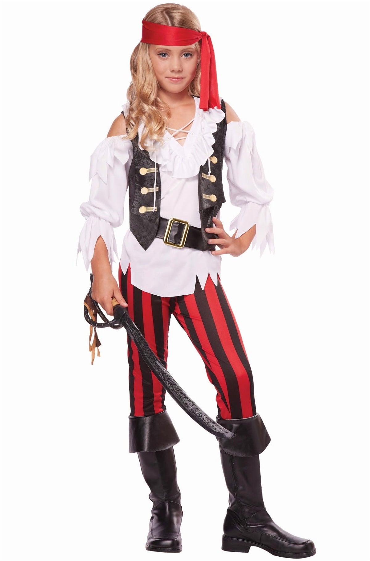 Posh Pirate Girl's Halloween Fancy-Dress Costume for Child, XL (12-14)
