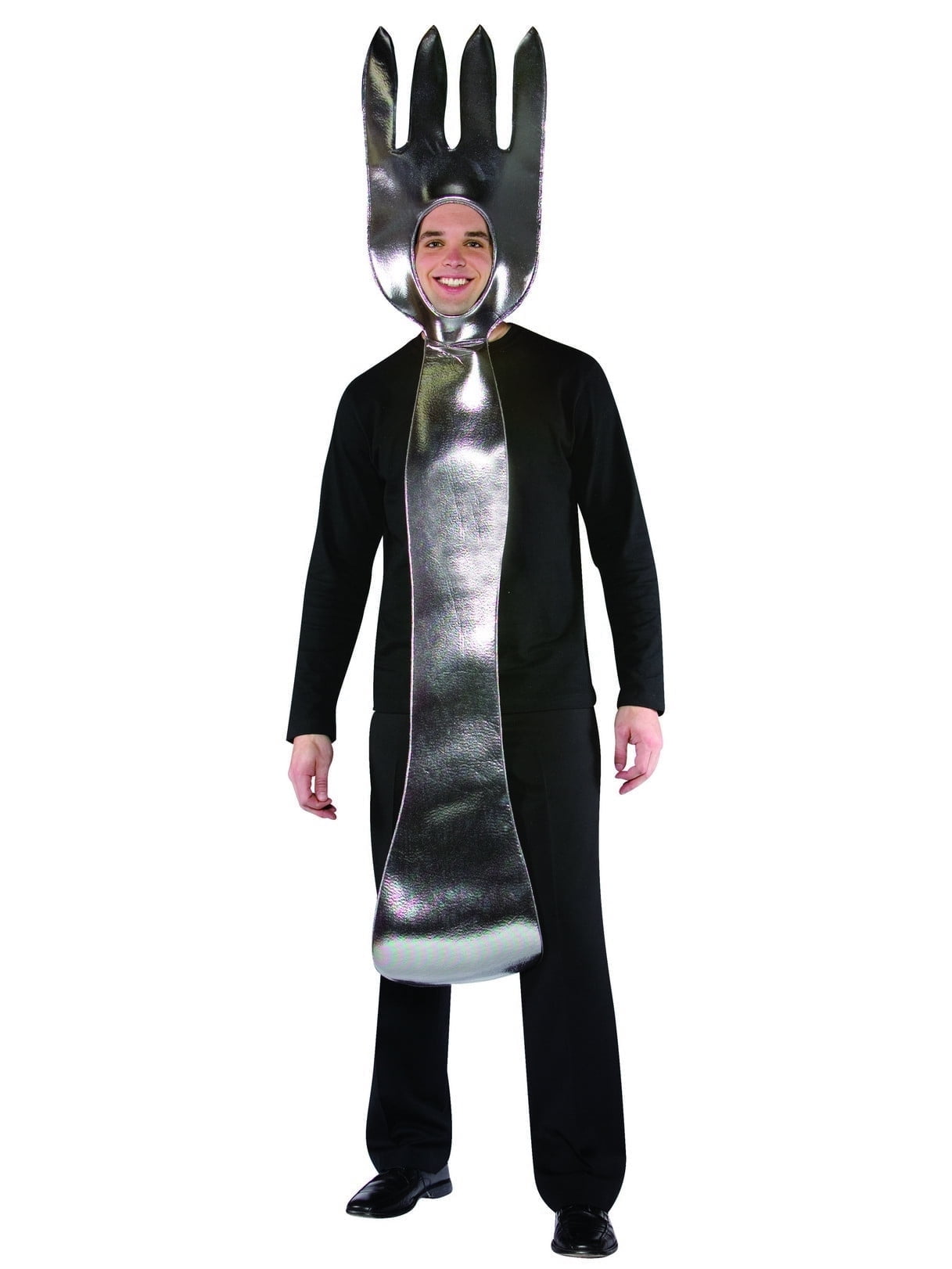  Fork Costume Adult Halloween, Silver, Fits Both Women and Men