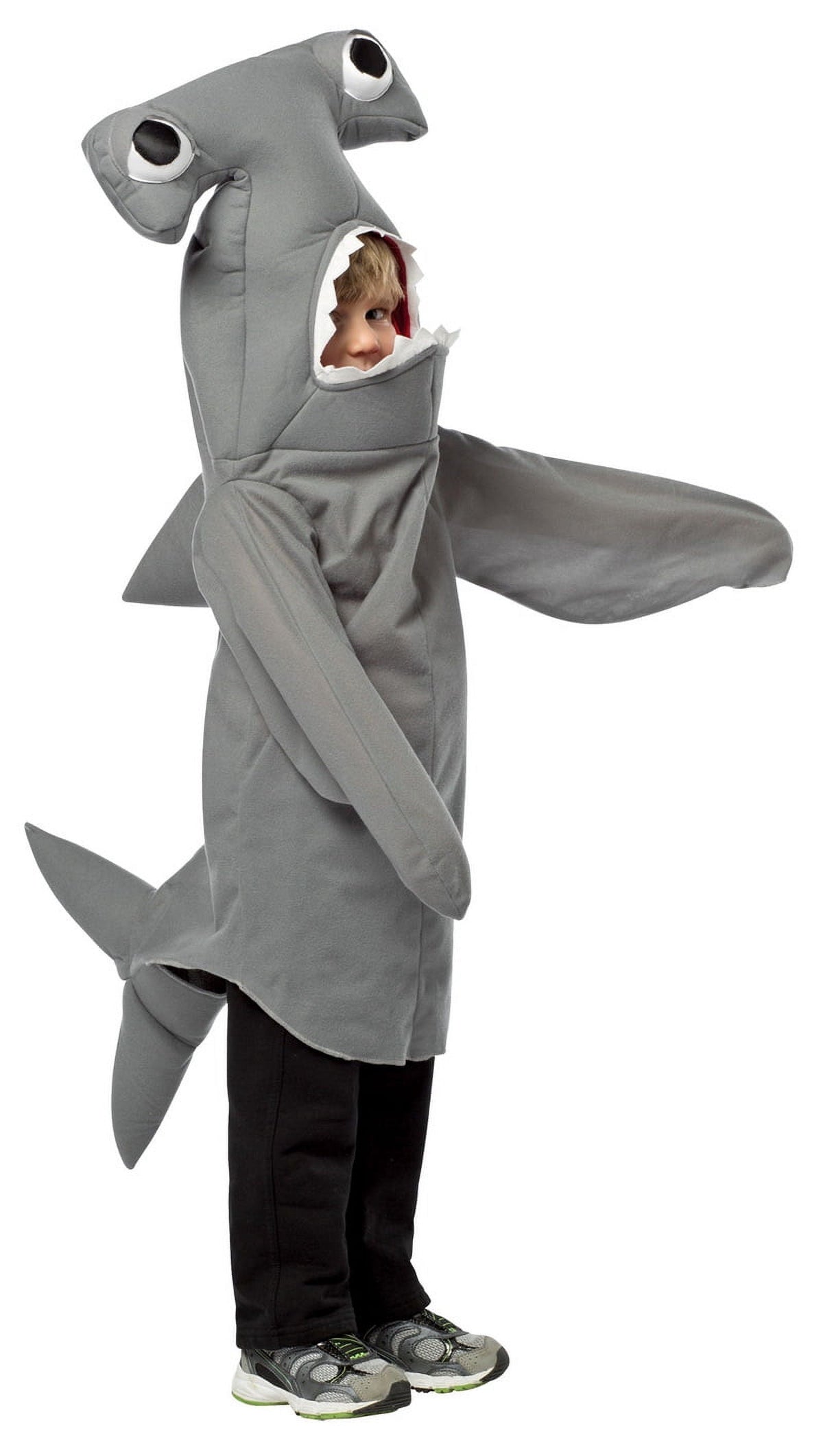  Hammerhead Shark Fancy-Dress Costume for Toddlers with Mouth Opening, 18-24 Months