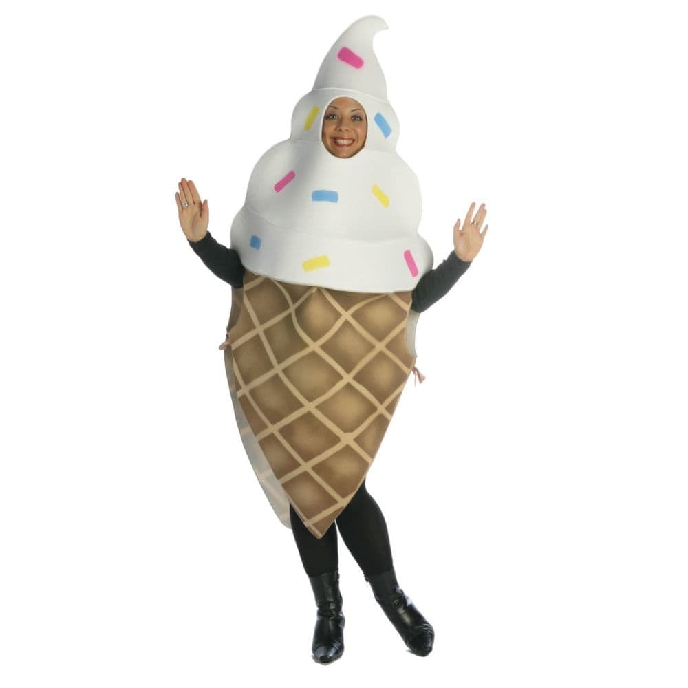  Ice Cream Cone Women's Halloween Fancy-Dress Costume for Adult, One Size