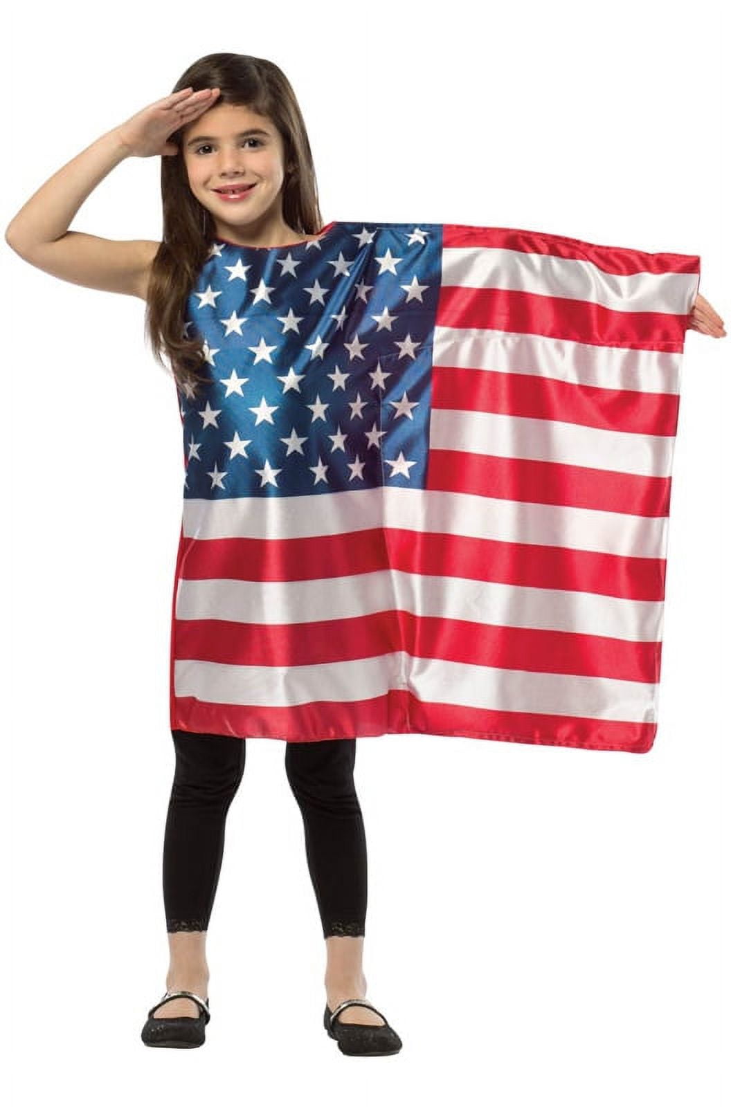  USA Flag Classic Shirt Dress, G7-10 (Girl's)
