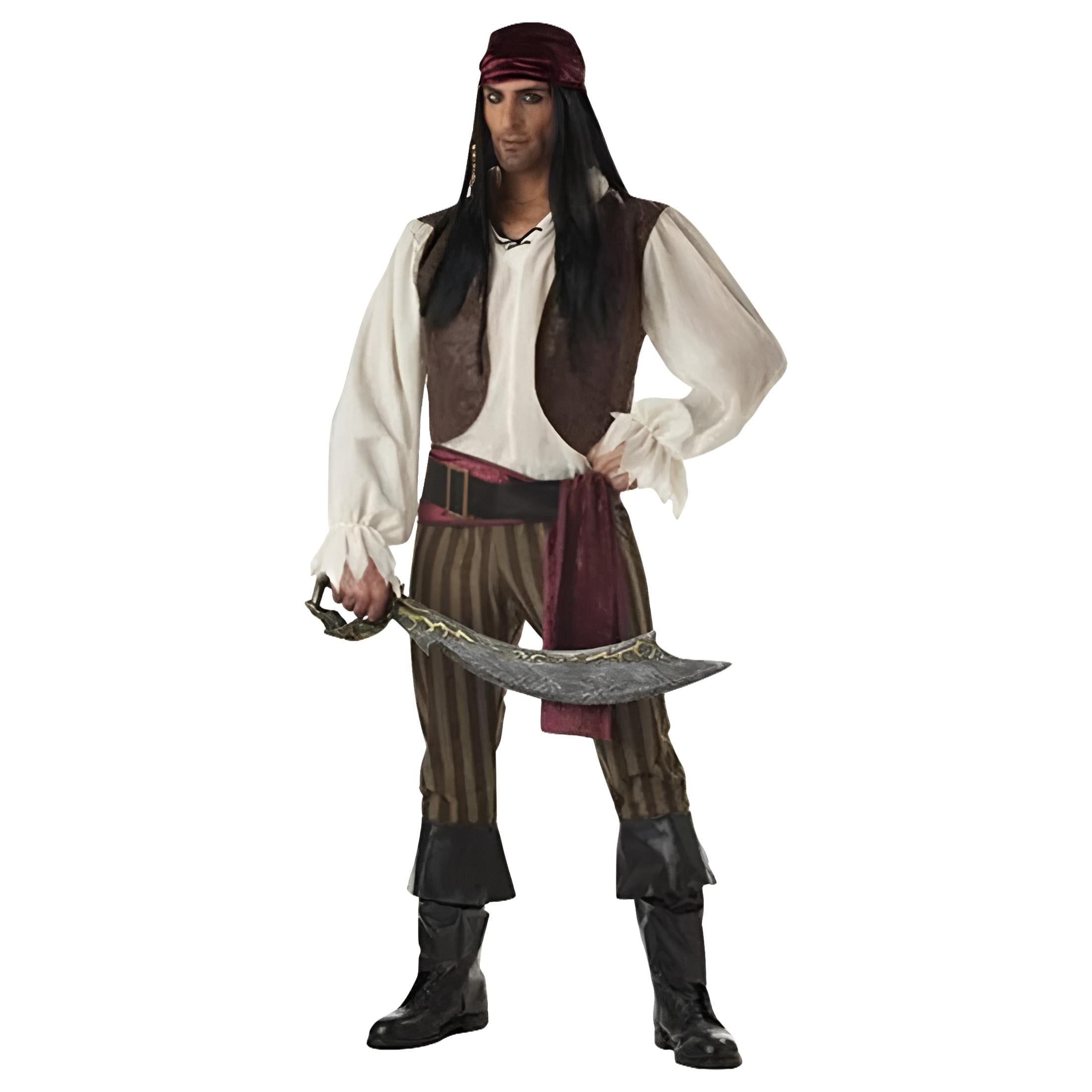 Rogue Pirate Men's Halloween Fancy-Dress Costumes for Adult, M