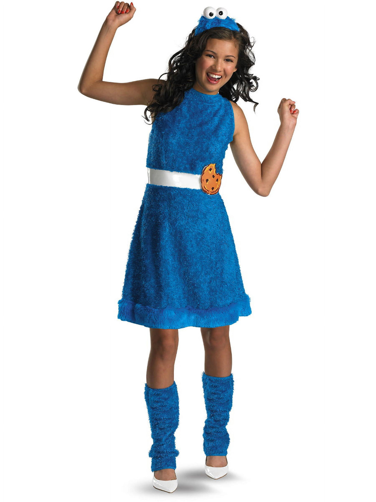  Cookie Monster Girl's Halloween Fancy-Dress Costume for Teen, L