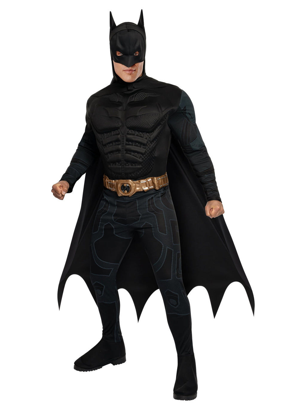 The Dark Knight Batman Deluxe Costume for Adults by , Men's Large