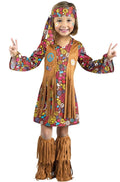 60s Peace And Love Hippie Girl's Toddler Costume 4T
