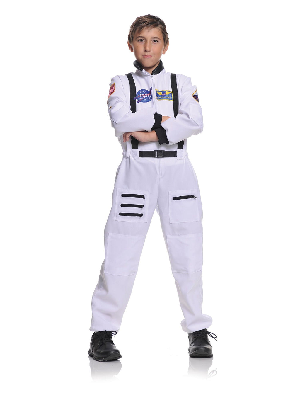  White Astronaut Boy's Halloween Fancy-Dress Costume for Child, Regular L (10-12)