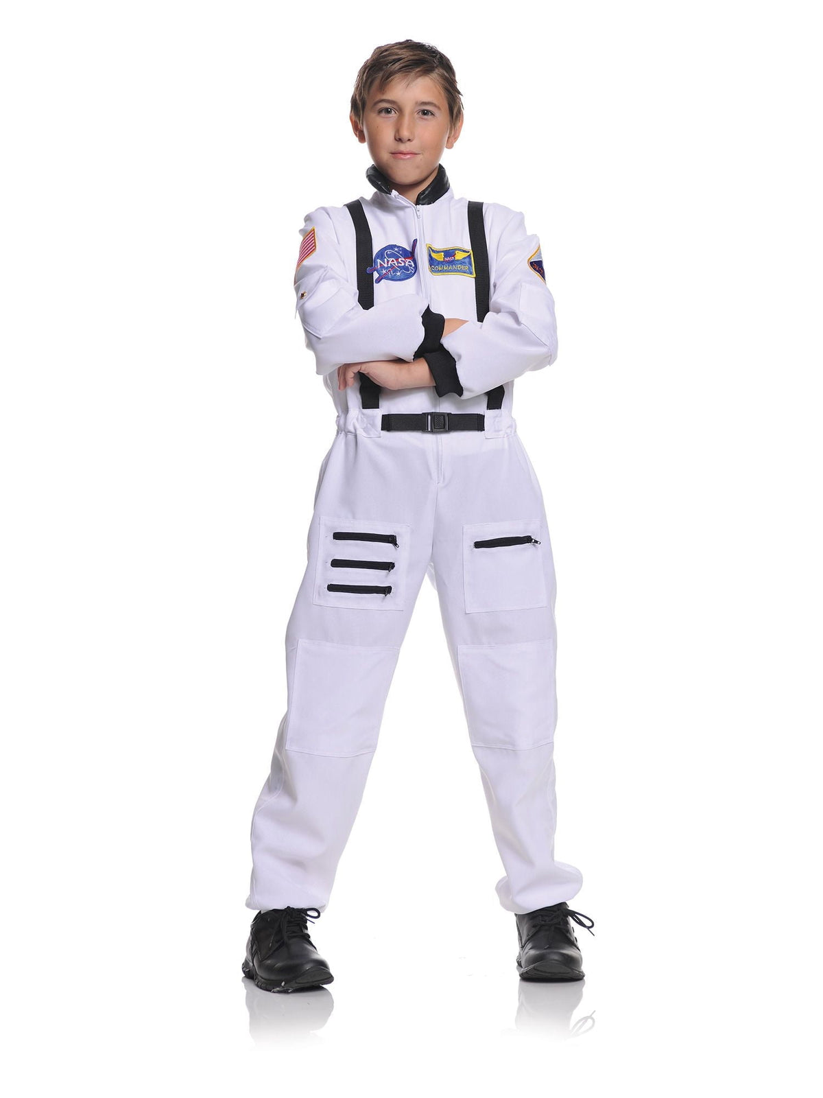 White Astronaut Boy's Halloween Fancy-Dress Costume for Child, Regular L (10-12)