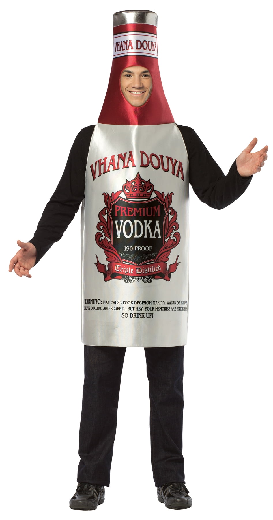 Vodka Men's Adult Halloween Costume, One Size, (40-46)