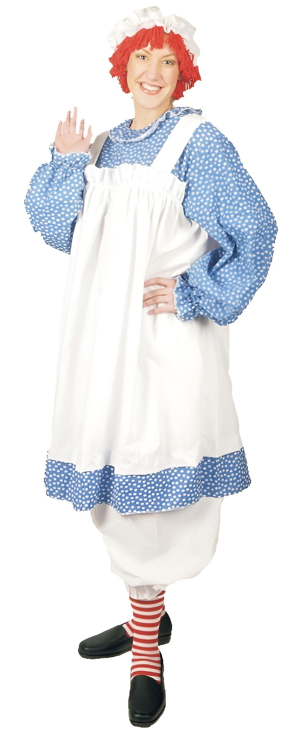 Womens Raggedy Ann Costume  Vintage Doll Halloween Dress Cosplay