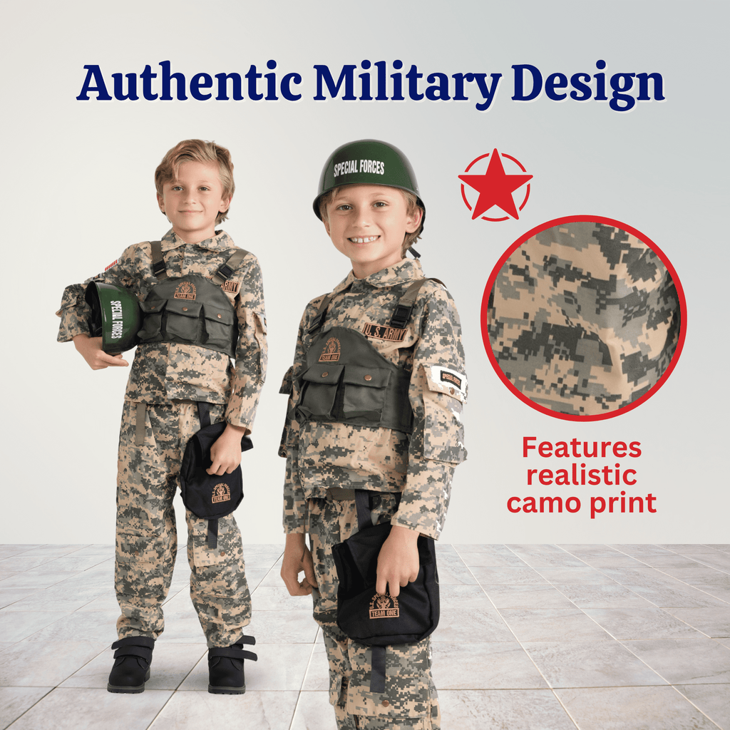  Solider Navy Seal Army Special Forces Boy's Halloween Fancy-Dress Costume for Child, L
