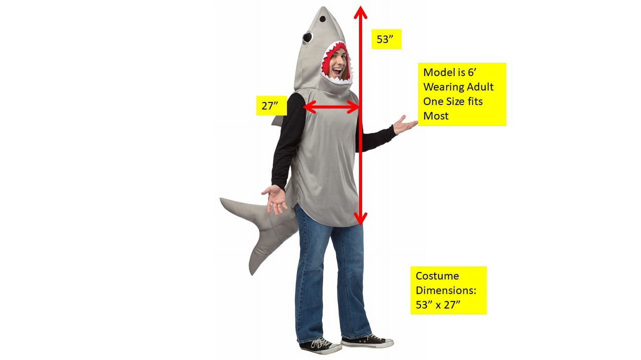 Sand Shark Animals Men's Halloween Fancy-Dress Costume for Adult, One Size