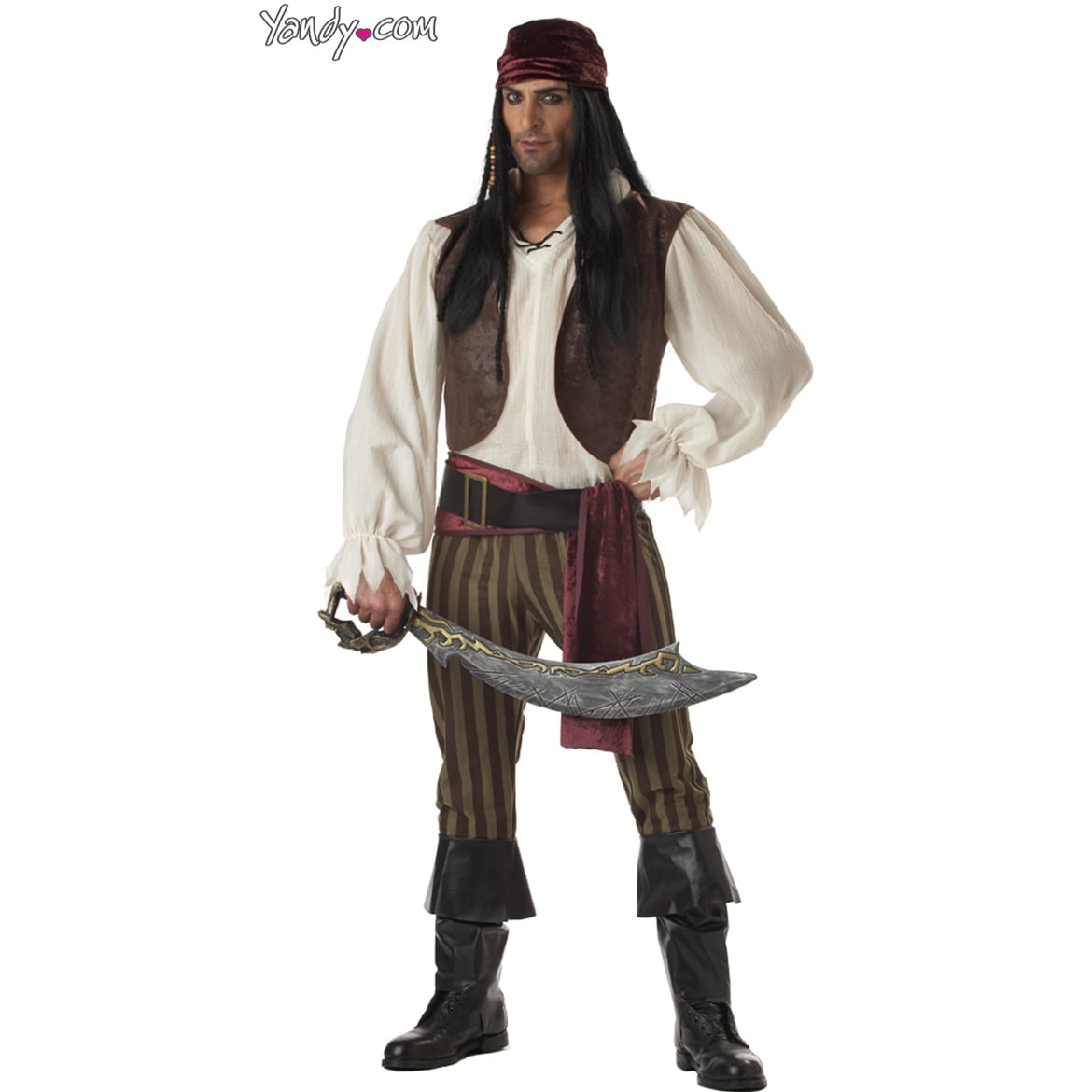 Rogue Pirate Men's Halloween Fancy-Dress Costumes for Adult, M