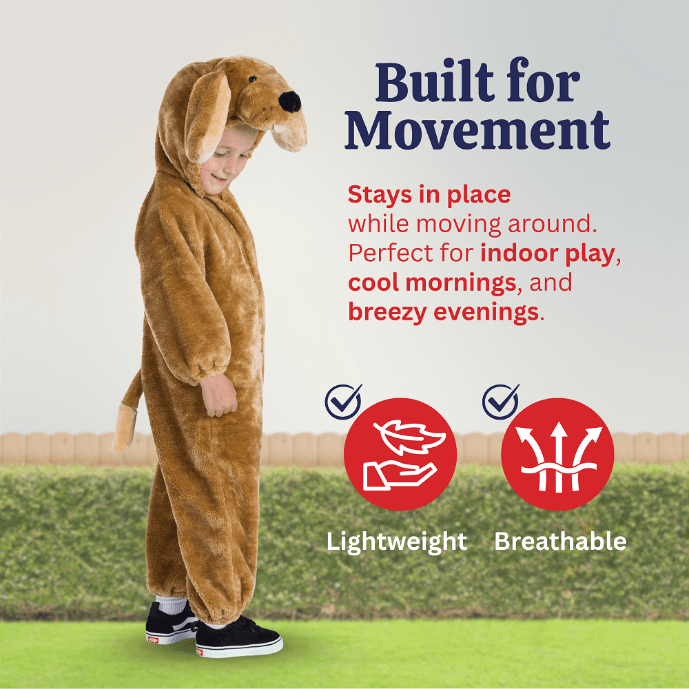  Puppy Costume For Kids  Labrador Or Golden Retriever Dog Dress-Up For Boys And Girls
