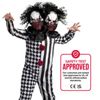  Kids 2 Headed Killer Clown Costume Boys Girls Halloween Halloween Multi-color S