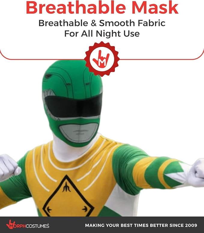 suits Adult Green Power Ranger suit Mens Superhero Fancy Dress Costume Halloween Green XL